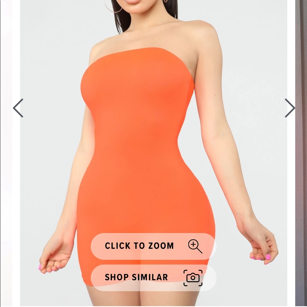 Neon orange fashion nova jumpsuit size XS